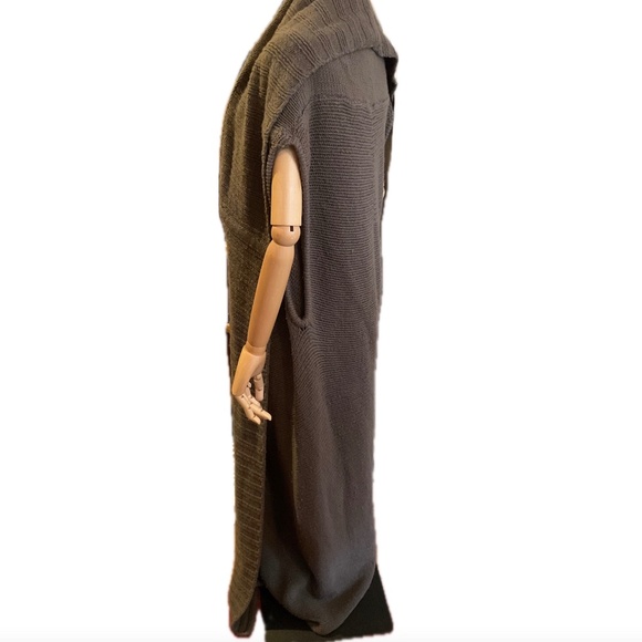 Rick Owens Sleeveless Cashmere Cardigan Sweater Dustulator A/1 06 Lrg Vintage - Picture 2 of 9